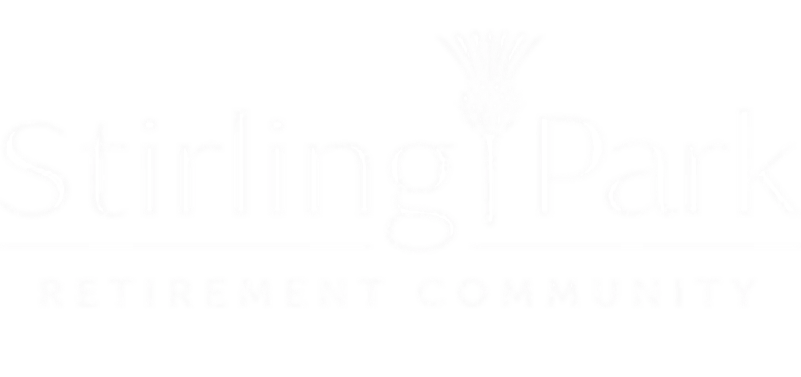 The image is a logo for Stirling Park Retirement Community.